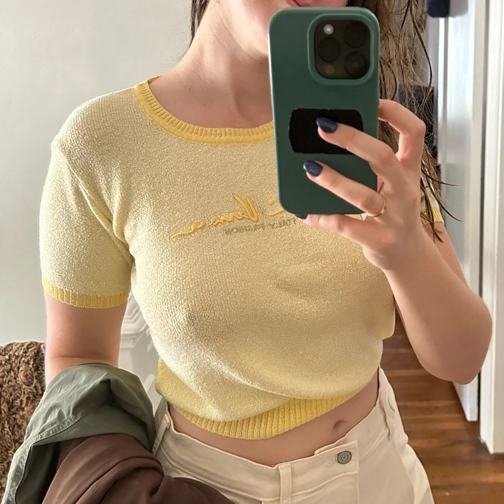 Vintage Versace Gianni Butter Embroidered Jumper Sweater Blouse Small - Picture 1 of 4